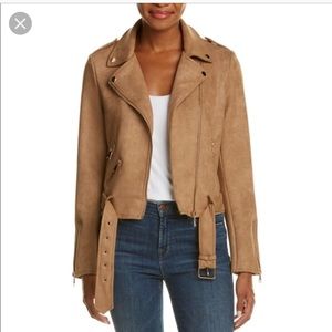 Suede moto jacket